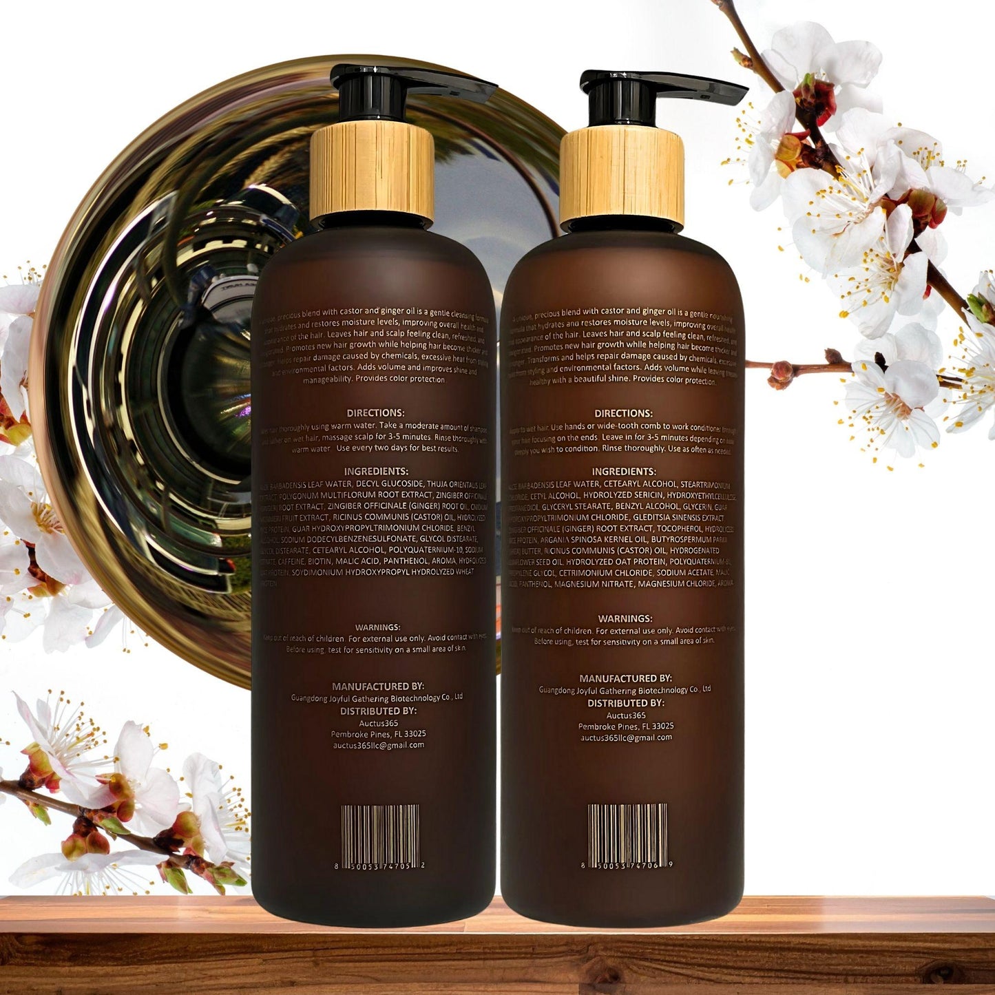 Auctus365 Cherry Blossom Shampoo and Conditioner Set