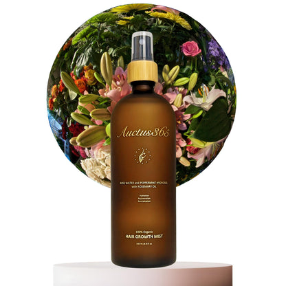 Auctus365 Rose Water Hydrosol Hair Growth Mist
