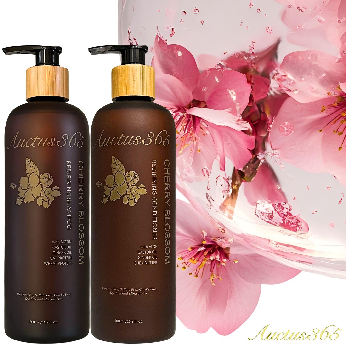 Auctus365 Cherry Blossom Shampoo and Conditioner Set
