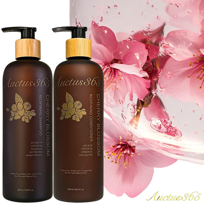 Auctus365 Cherry Blossom Shampoo and Conditioner Set