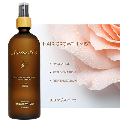 Auctus365 Rose Water Hydrosol Hair Growth Mist